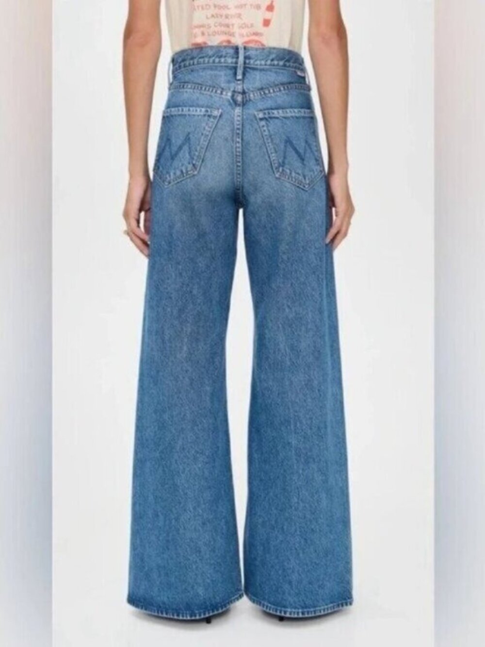 New! MOTHER The Lemon Twist High-Rise Flare Jeans - Picture 2 of 8